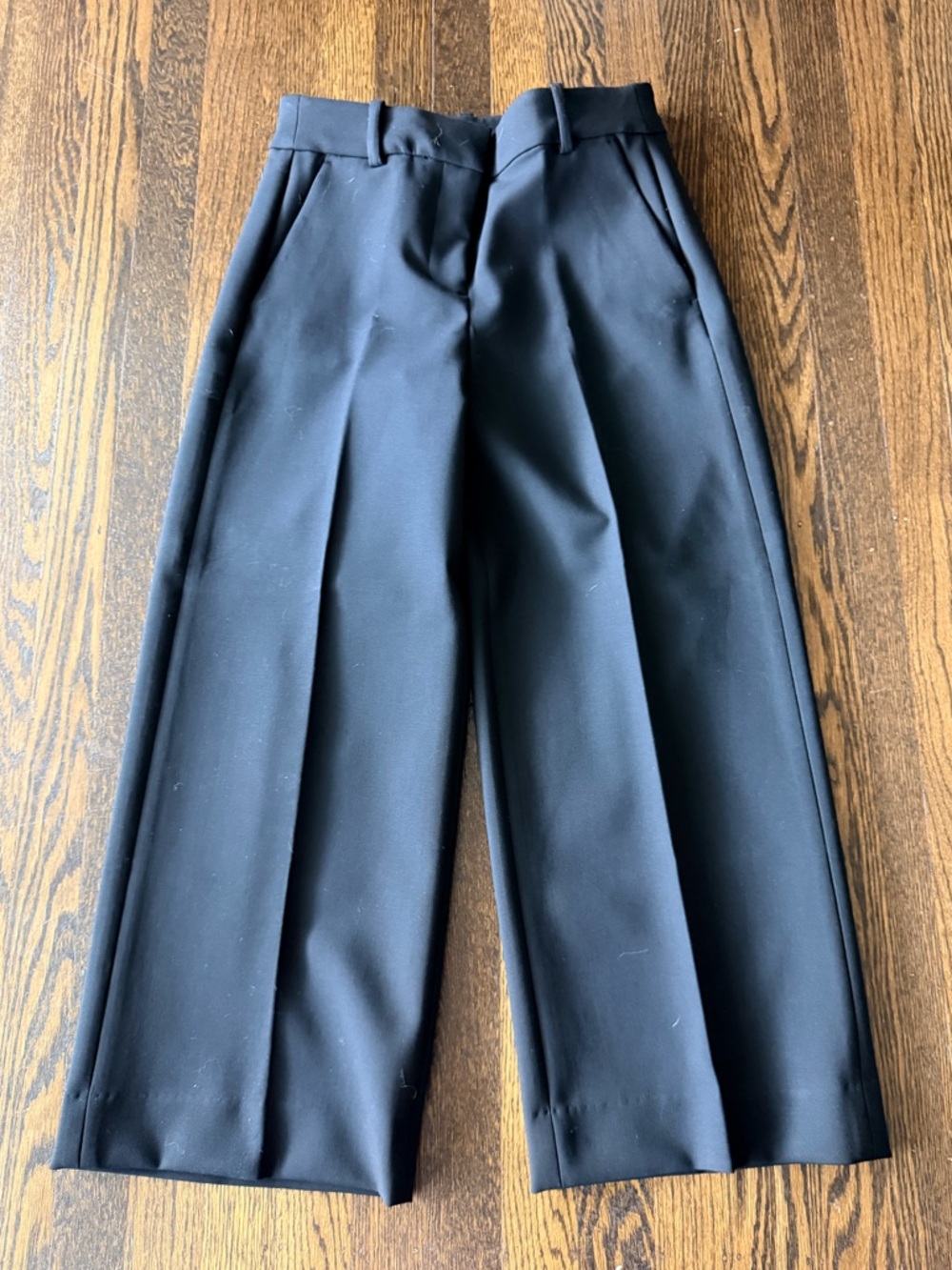 J. Crew Black wide leg crop Dress Pants trousers 4 petite